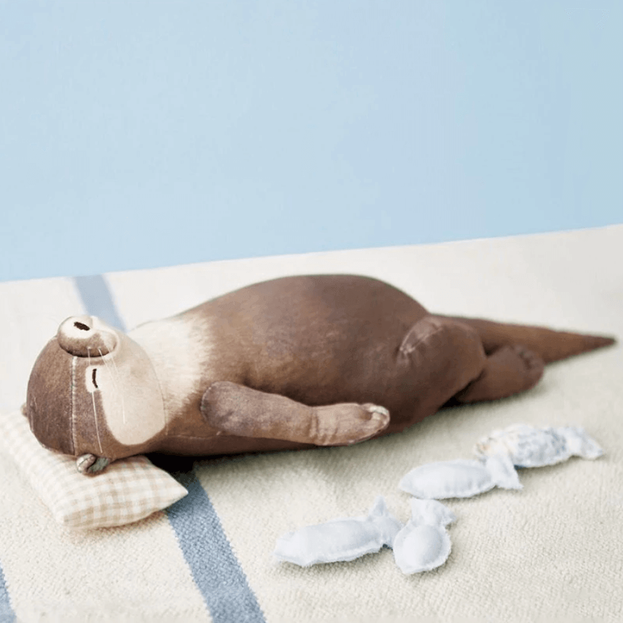 Cute Otter Stuffed Pencil Case Wrist Plush Pillow - MaviGadget