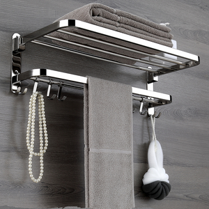 Compact Movable Stainless Foldable Bathroom Rack - Image 0