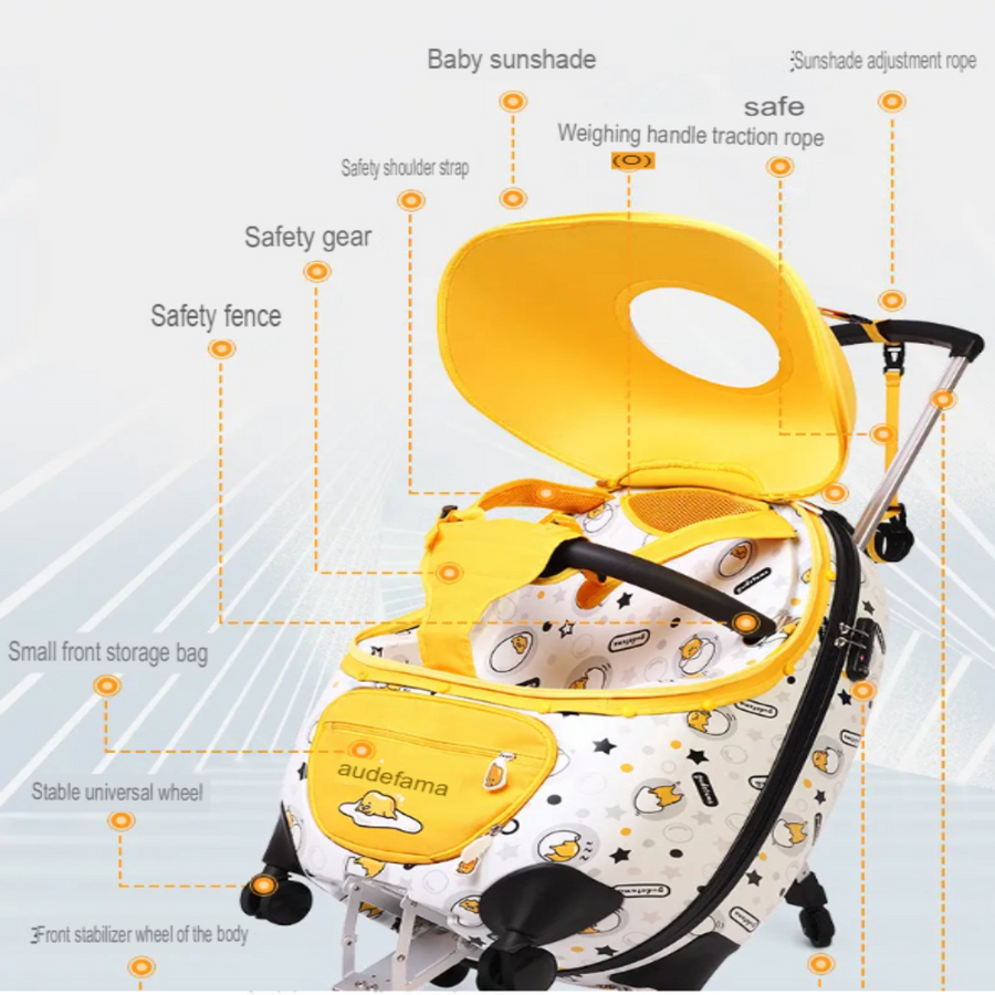 Traveler Baby Go Around Multifunctional Luggage Stroller - Image 2
