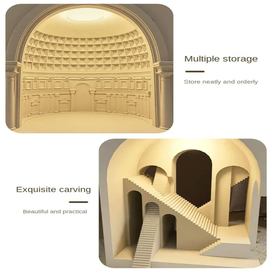 Modern Minimalist Sculpted Led Art Side Table - Image 6