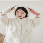 Cozy Bunny Kids Plush Winter Hooded Jacket