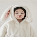 Cozy Bunny Kids Plush Winter Hooded Jacket