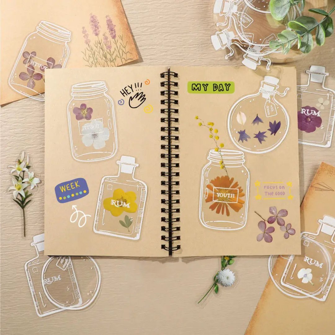 DIY Transparent Natural Floral Bookmarks