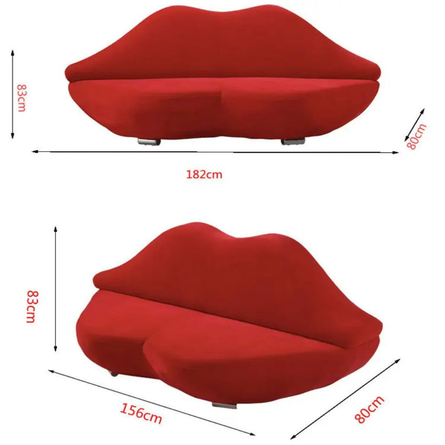Sexy Red Lip Double Seat Sofa - Image 6