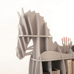 Horse-Shaped Wooden Decorative Bookshelf