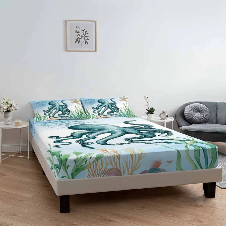 3pcs Octopus Eye Floral Comfortable Duvet Cover Bedding Set - Image 1