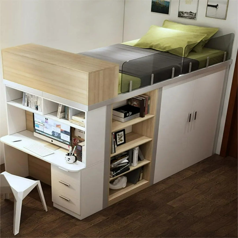 Modern Study Desk Space-Saving Bunk Bed - Image 2