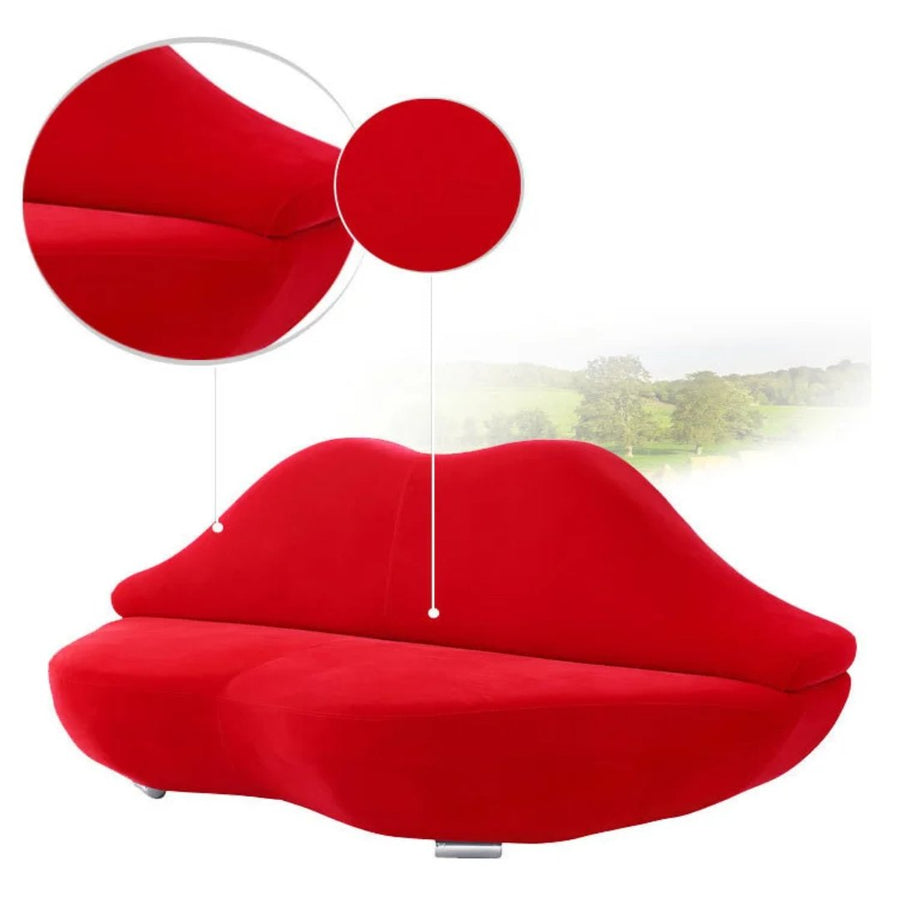 Sexy Red Lip Double Seat Sofa - Image 4