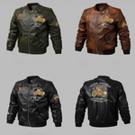 Classic Biker Men Faux Leather Motorcycle Jacket