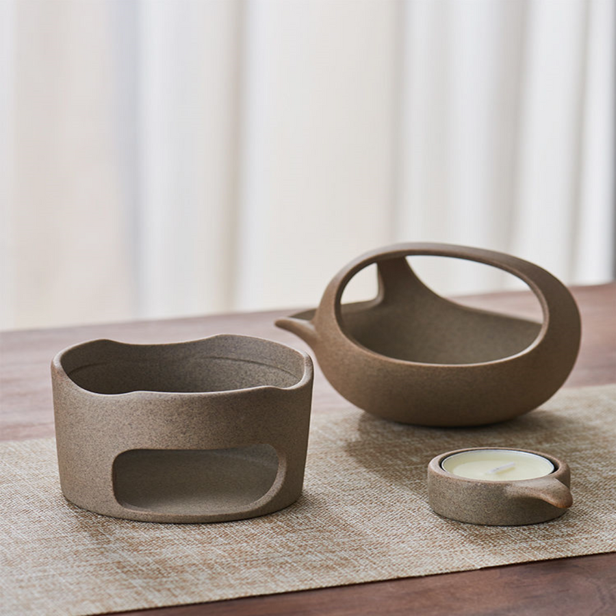 Japanese Style Simple Candle Tea Warmer Pot - Image 7