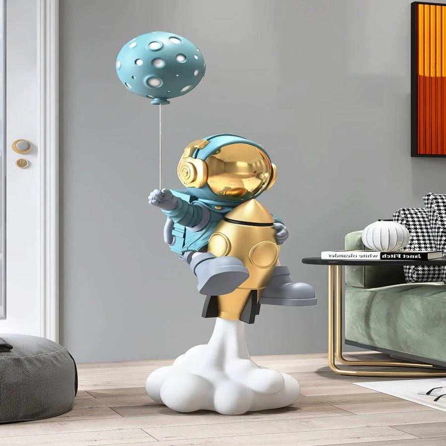 Cosmic Astronaut Balloon Sculpture Elegant Home Decor - Image 0