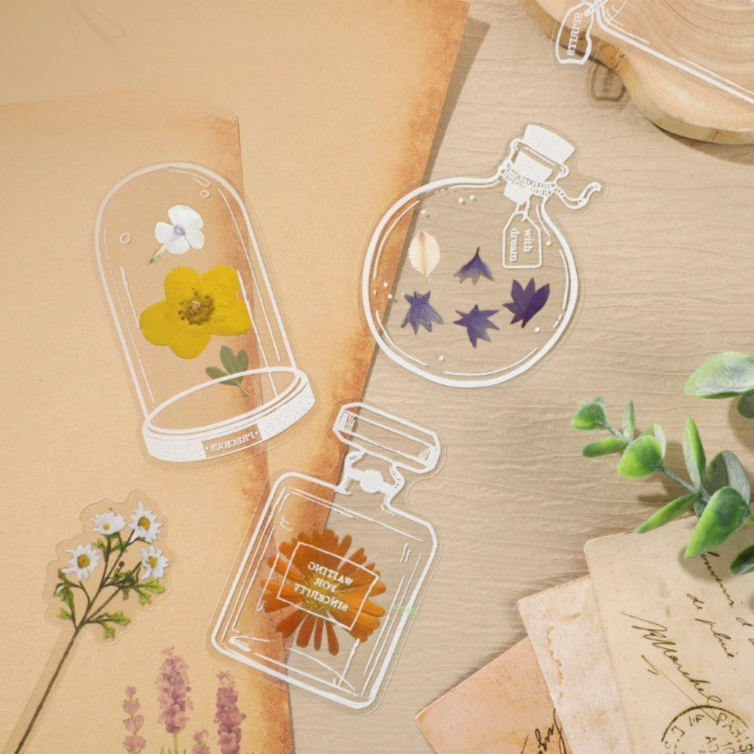 DIY Transparent Natural Floral Bookmarks