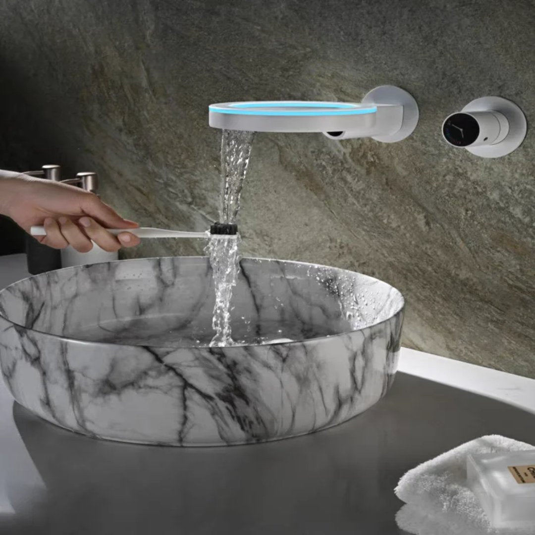 Ring-Shaped LED Elegant Smart Digital Bathroom Faucet