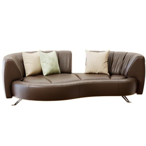 Contemporary Wave Premium Leather Italian Adjustable Sofa - Image 4