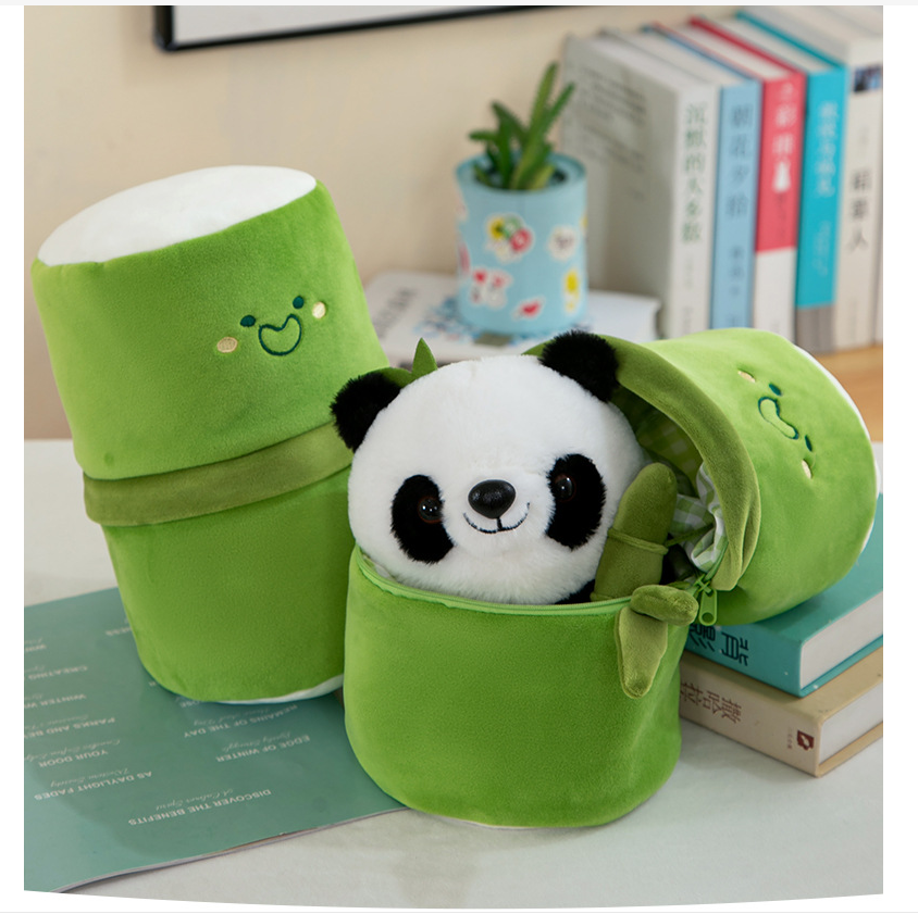 Cuddly Panda Bamboo Hideaway Plush Toy - Image 4