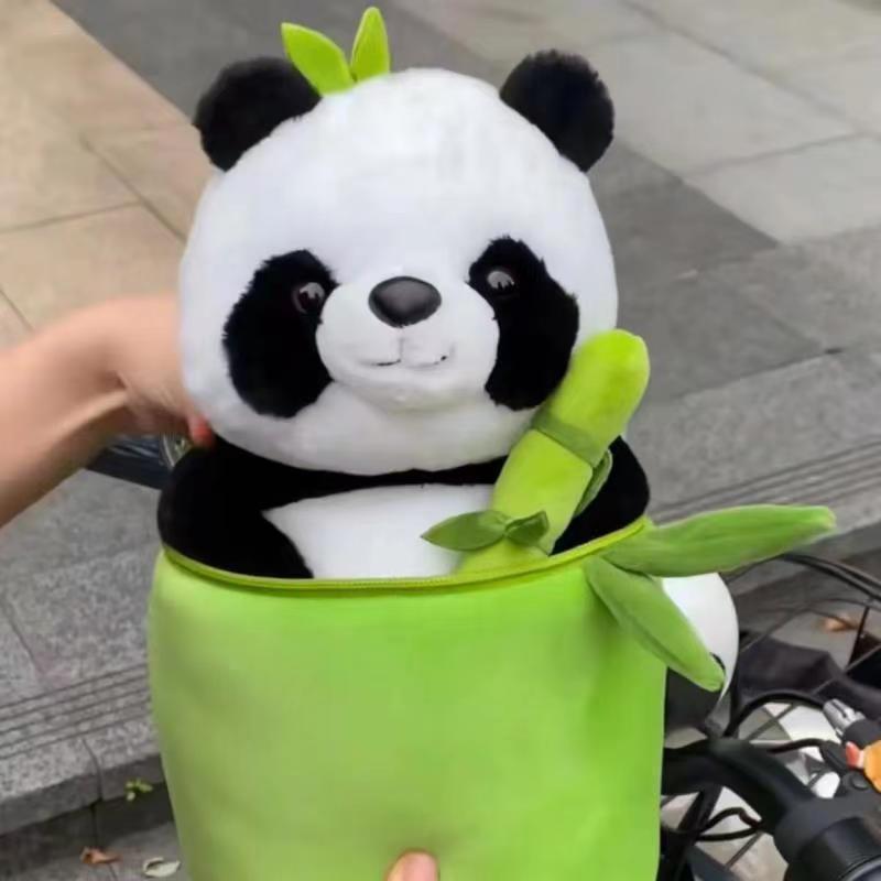 Cuddly Panda Bamboo Hideaway Plush Toy - Image 2