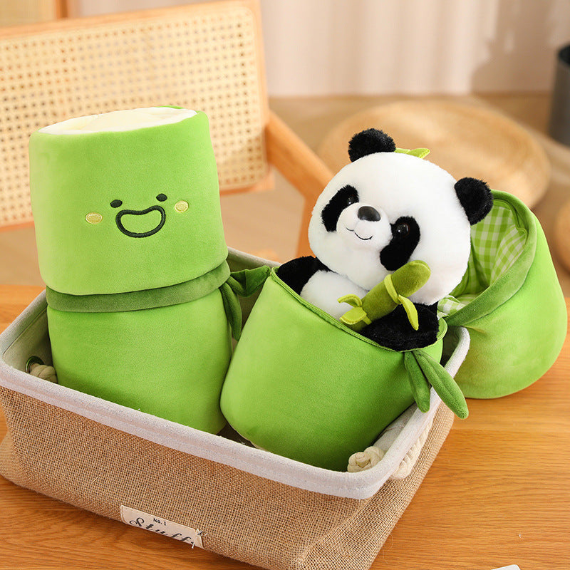 Cuddly Panda Bamboo Hideaway Plush Toy