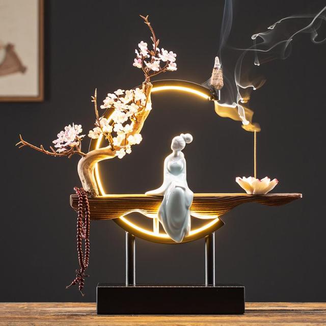 Handmade Fairy Lady Waterfall Backflow Incense Burner - Image 5
