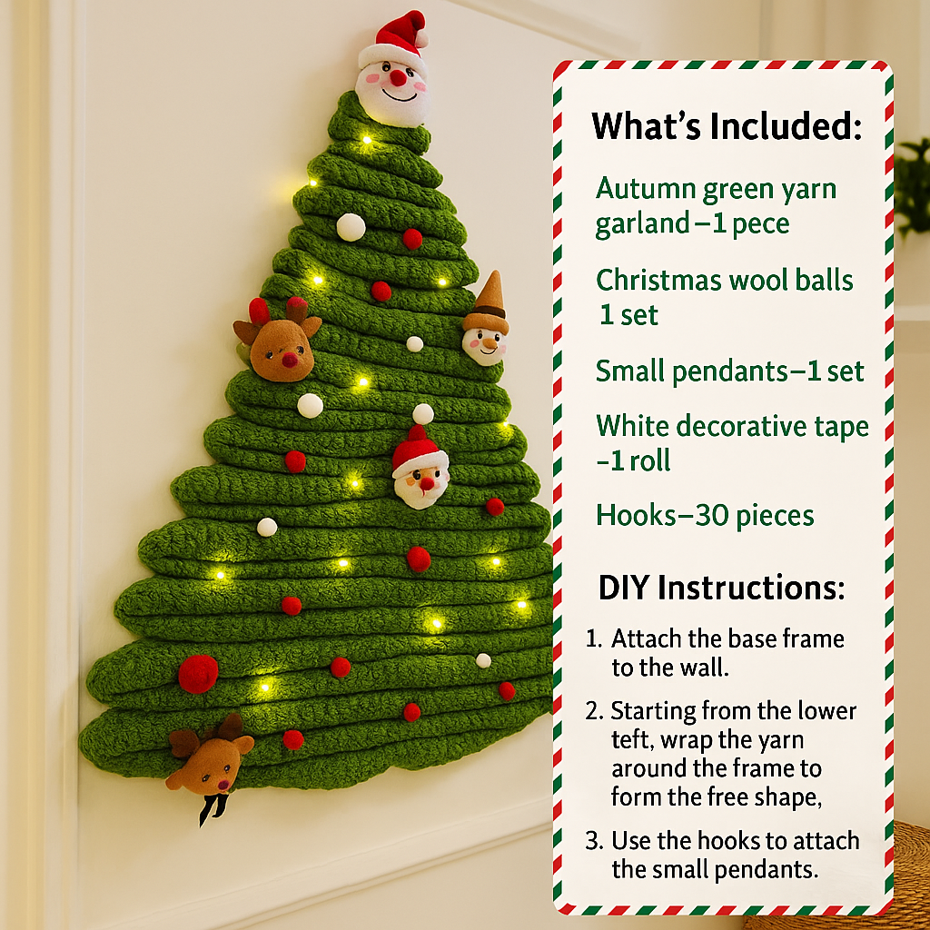 DIY Corner Hanging Felt Instant Christmas Tree - Image 5