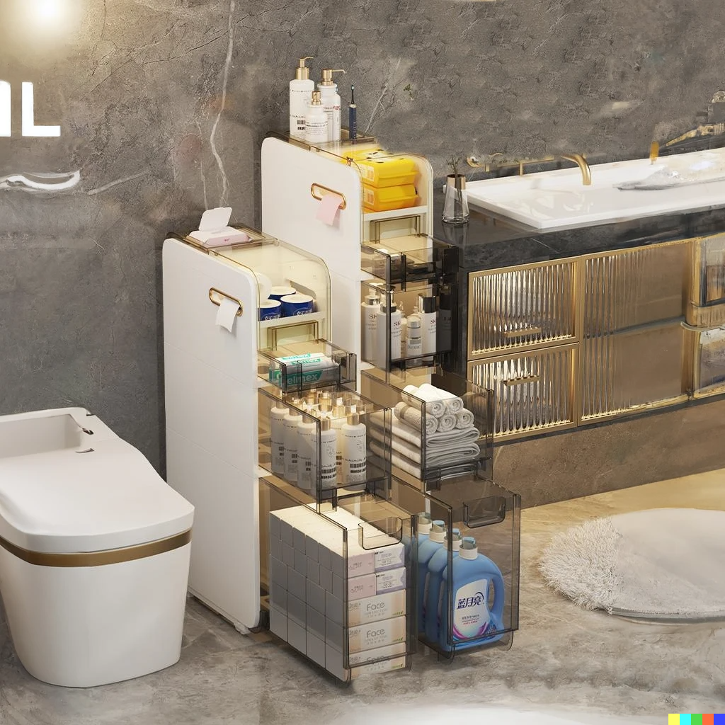 Multilayer Ultra Narrow Bathroom Storage Cabinet