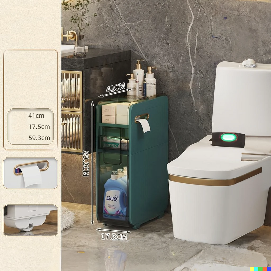 Multilayer Ultra Narrow Bathroom Storage Cabinet - Image 3