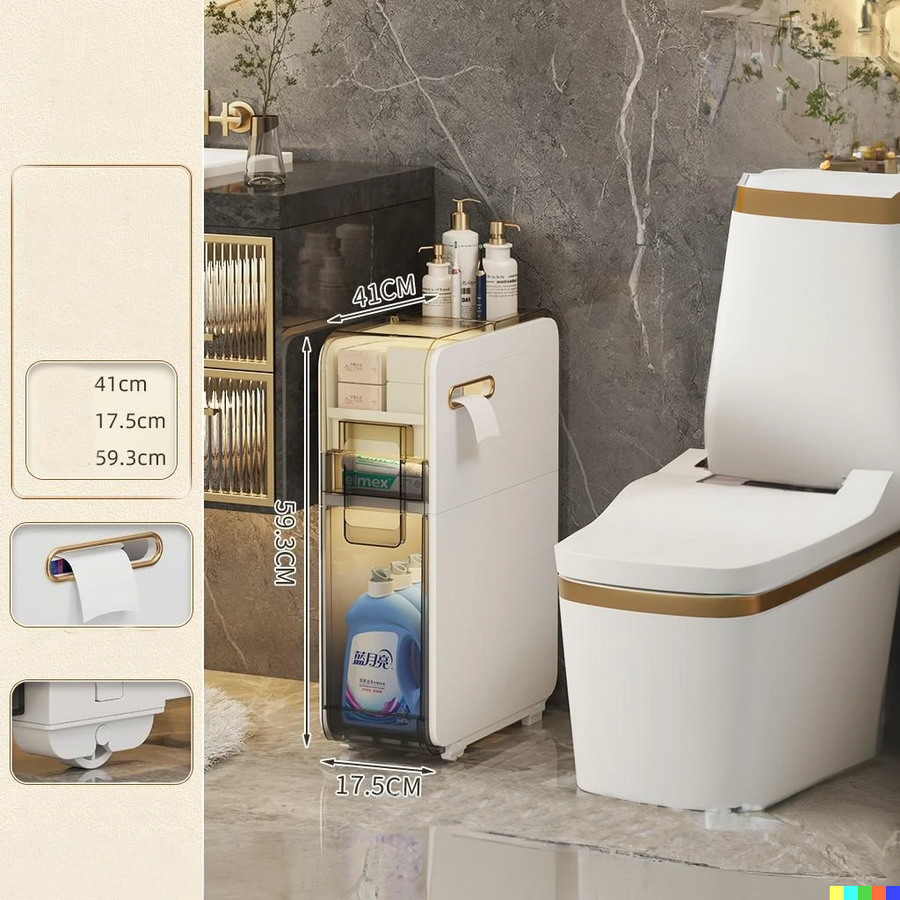 Multilayer Ultra Narrow Bathroom Storage Cabinet - Image 7