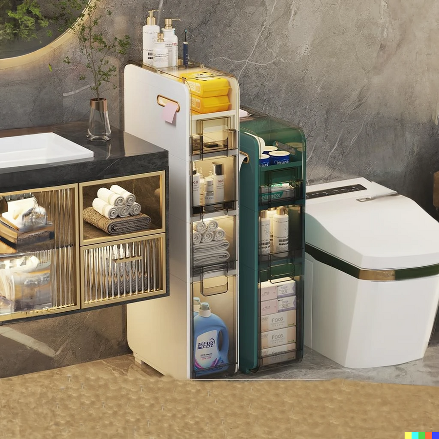 Multilayer Ultra Narrow Bathroom Storage Cabinet - Image 8