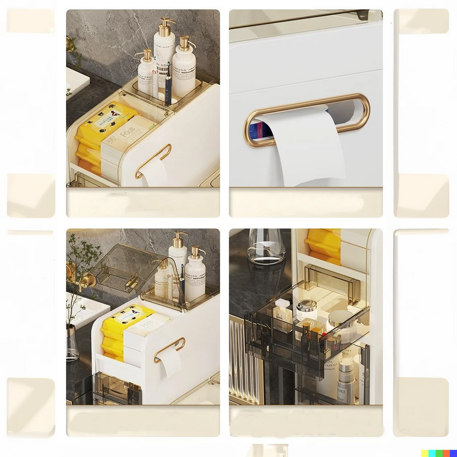 Multilayer Ultra Narrow Bathroom Storage Cabinet - Image 9