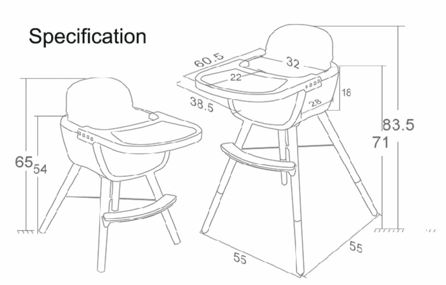 Convertible Multifunctional Baby Feeding Table Chair - Image 7