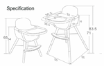 Convertible Multifunctional Baby Feeding Table Chair