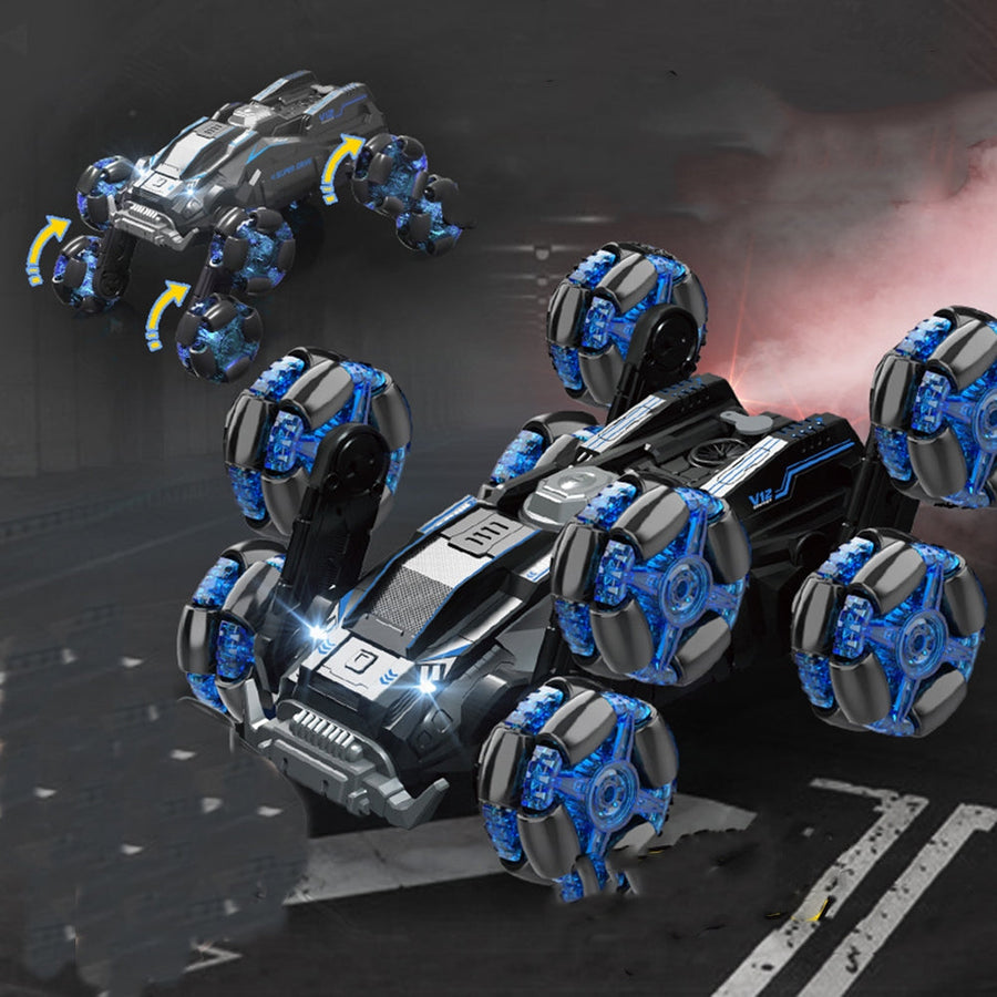 Turbo Twister 8-Wheel Rotating Remote Control Car - Image 0