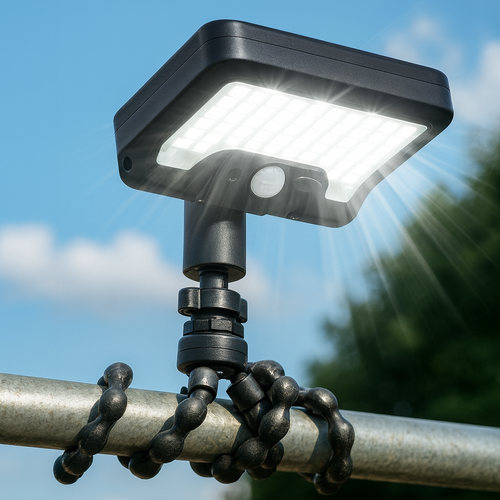 Flexible Tripod Solar Powered Motion Sensor Outdoor Light - Image 0