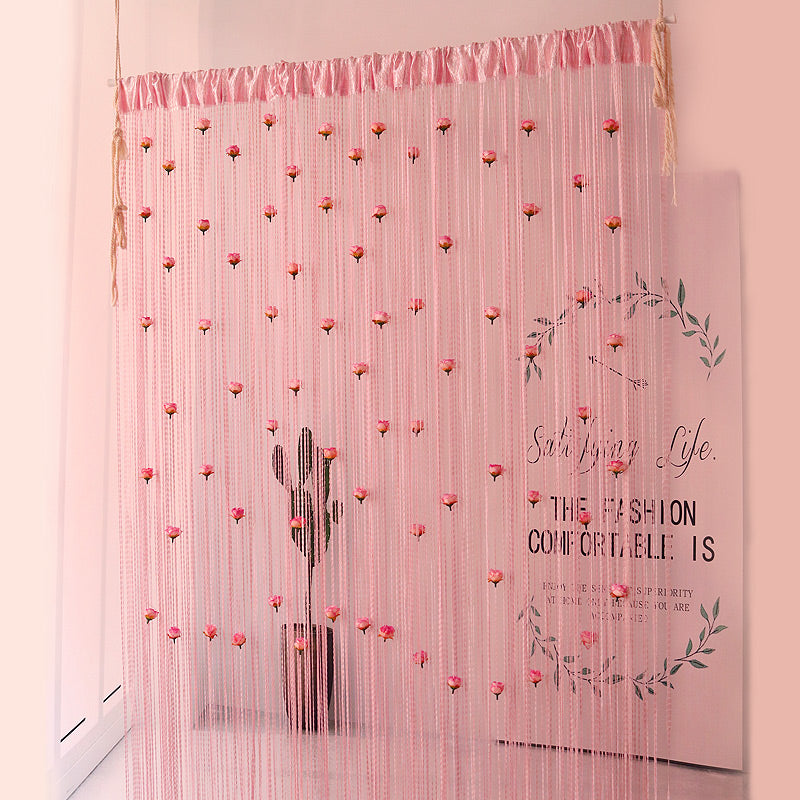Floral Decorative Hanging Room Divider Curtain - Image 4
