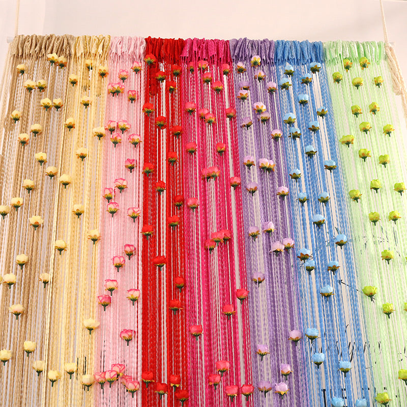 Floral Decorative Hanging Room Divider Curtain - Image 1