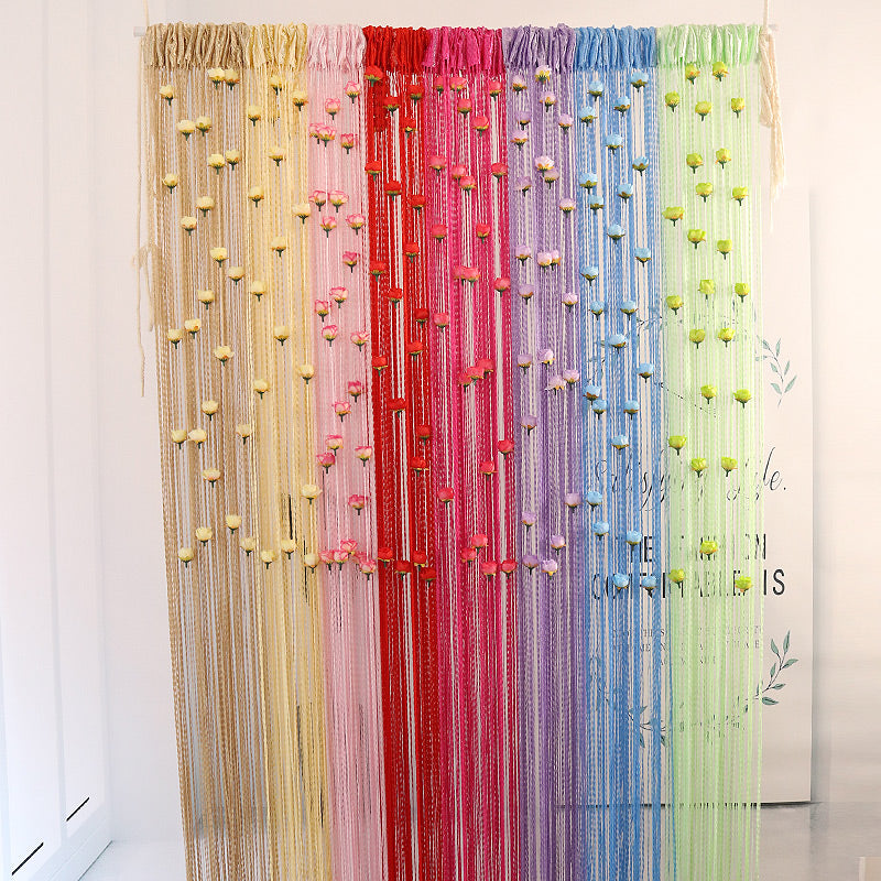 Floral Decorative Hanging Room Divider Curtain - Image 2