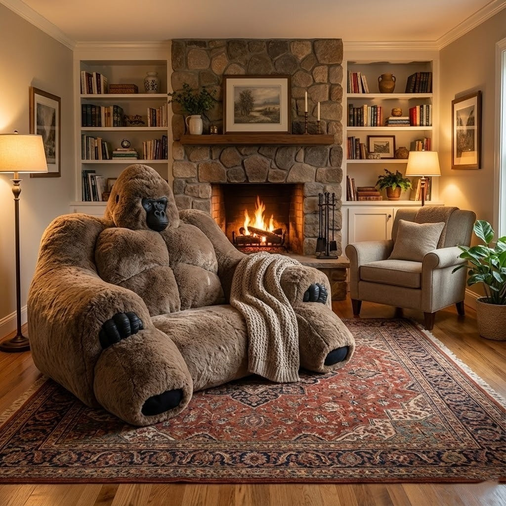 Giant Alpha Gorilla Plush Lounge Sofa - Image 3