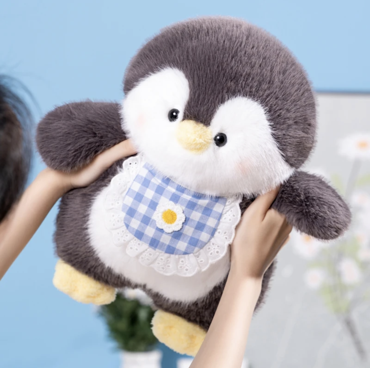 Fluffy Cuddly Happy Penguin Plush