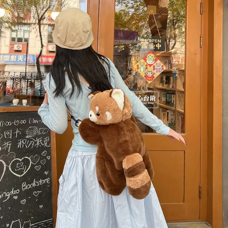 Fluffy Teddy Bear Shoulder Bag