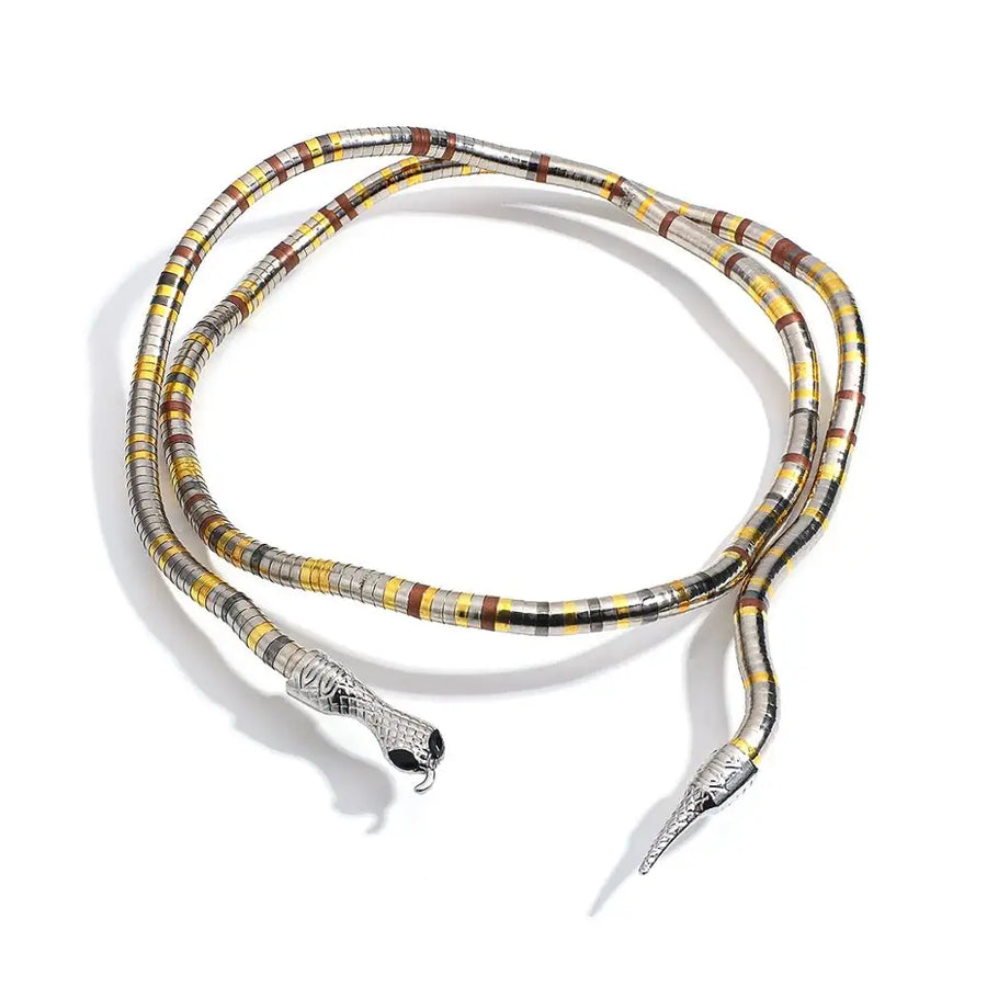 Snake Wrap Bold Dual Necklace - Image 10