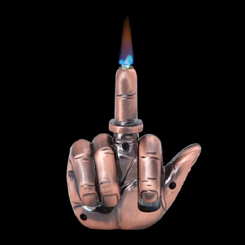 Metal Middle Finger Jet Lighter - Image 0