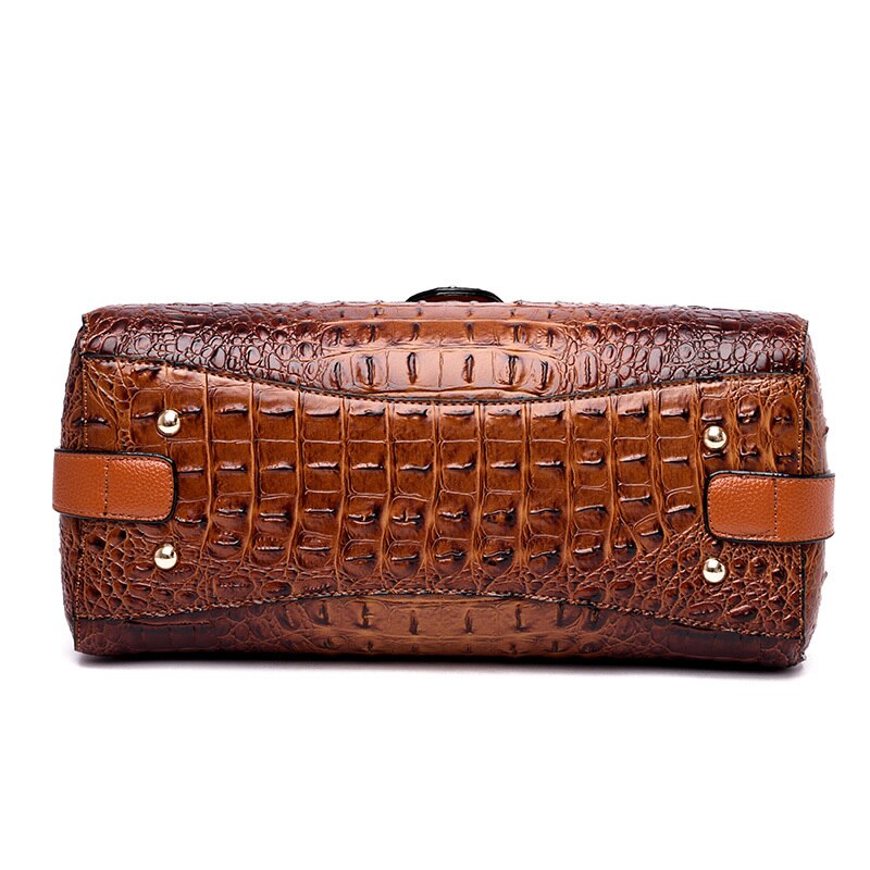 Elegant Crocodile Leather Fashion Handbag for Women - Image 15