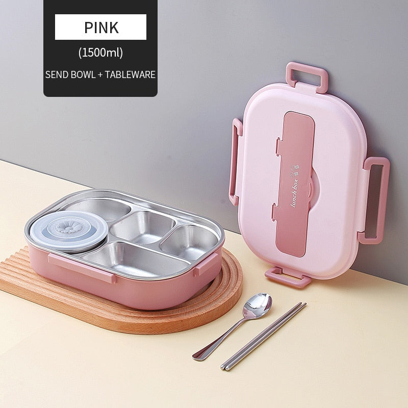 Stainless Steel Multi Compartment Kids Lunch Box - Image 4
