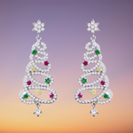 Mini Elegant Christmas Tree Earrings