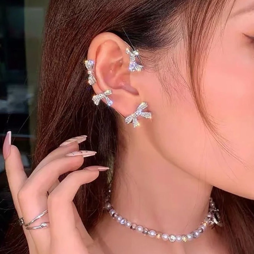 Bow Ear Clip Earrings - Image 0
