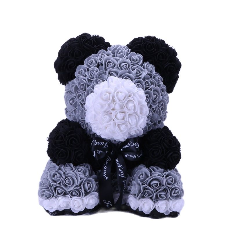Artificial Rose Flowers Teddy Bear - Image 13