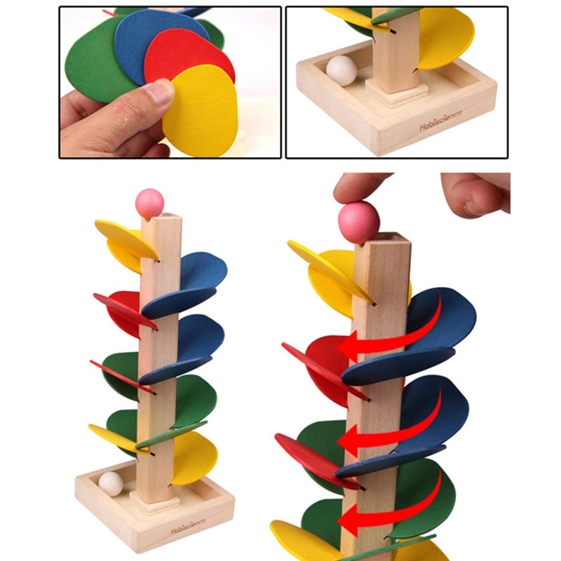 Wooden Rainbow Building Educational Toy - Image 2