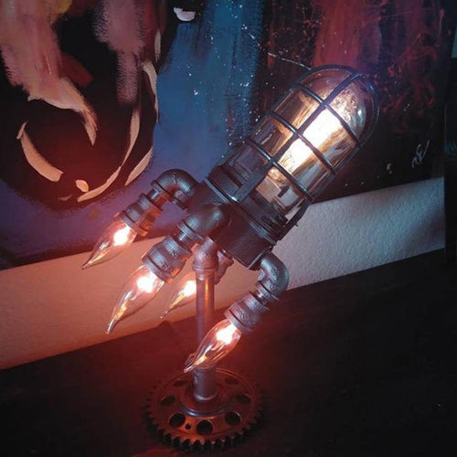 Rocket Ship Industrial Vintage Lamp - Image 0