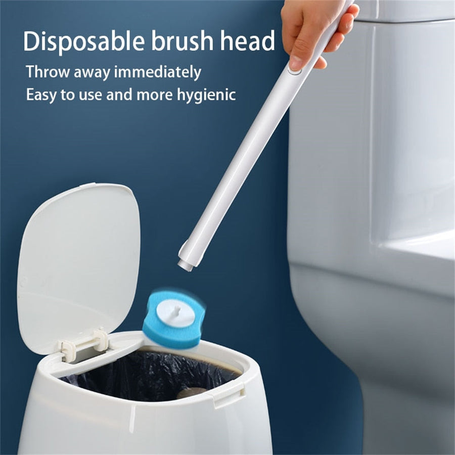 Long Handle Disposable Toilet Brush Set - Image 5