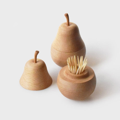 Wooden Pear Toothpick Holder - Image 0