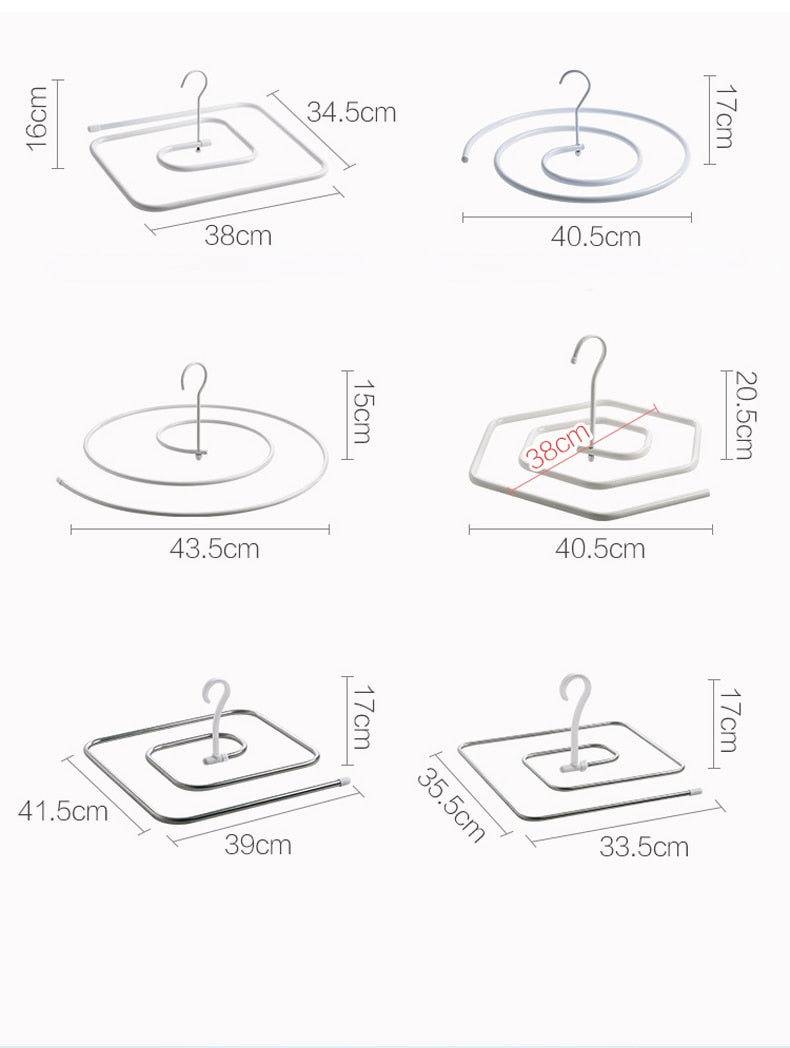 Rotating Spiral Space-Saving Drying Rack